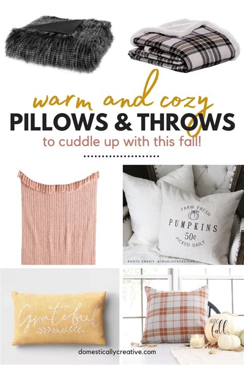 Comfy Fall Pillows and Throws - Domestically Creative