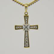 Gold And Diamond Pendant Cross Pendant Cross Jethro Marles