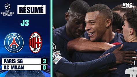 Résumé PSG 3 0 AC Milan Ligue des champions J3