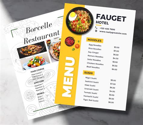 Laminated Menu Sintra Board Menu Back To Back Print Only No Layout