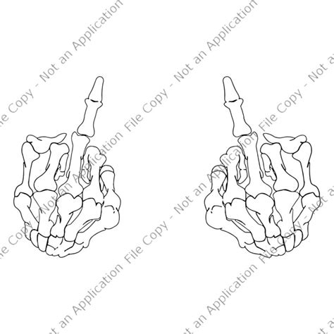 Skeleton Hand Halloween Bones Middle Finger Skull Svg Skeleton Hand