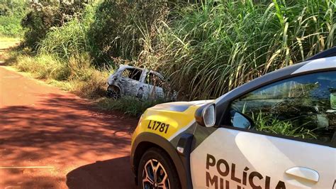 Carro Queimado Em Estrada Rural De Cascavel Pode Estar Ligado A