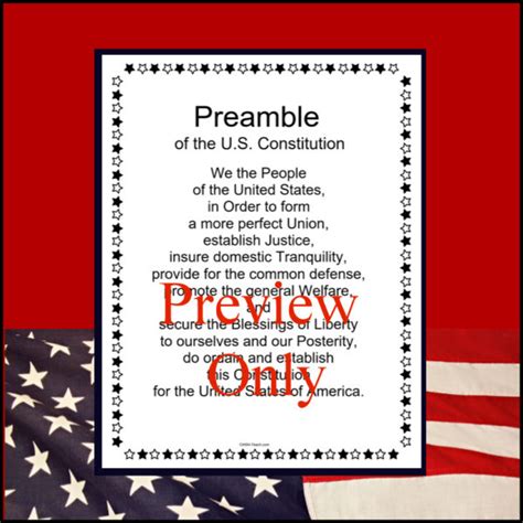 U.S. Constitution Preamble Poster - My Teaching Library ...