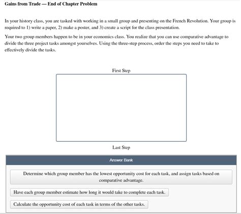 Solved Gains From Trade End Of Chapter Problem In Your Chegg