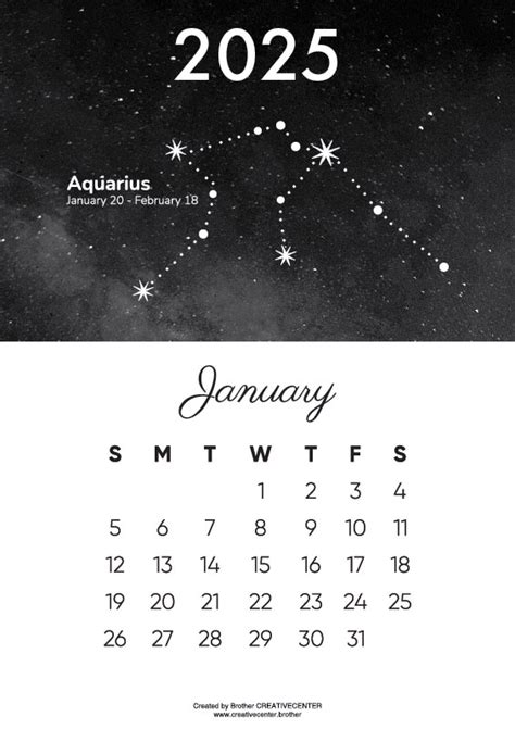 Free Printable Calendar Celestial Symphony