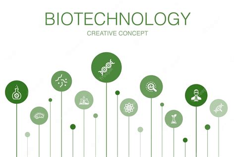 Plantilla De 10 Pasos De Infografía De Biotecnología Adn Ciencia Bioingeniería Biología