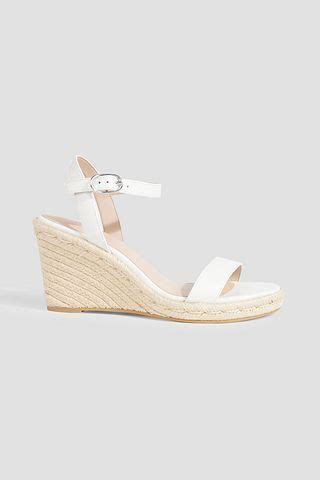 Stuart Weitzman Teddi Leather Espadrille Wedge Sandals The Outnet