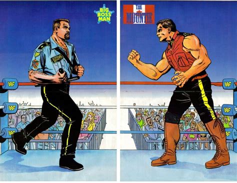 Big Boss Man vs The Mountie.... illustrated | Big boss man, Old wwf ...