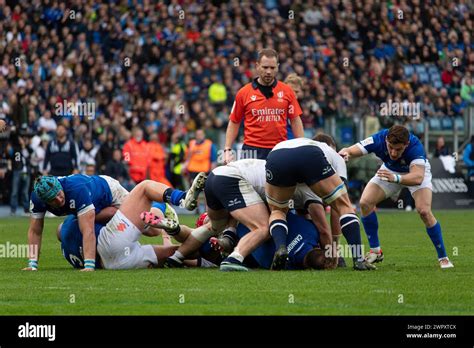 Rome Italy 9 Mar 2024 Italy Vs Scotland Rugby Six Nations Action