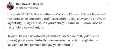 Kuzey Marmara Otoyolu nda Zincirleme Kaza 10 Ölü 59 Yaralı Haberler