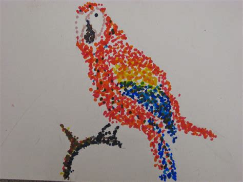 Miss Youngs Art Room Pointillism Birds With 5th Grade Students