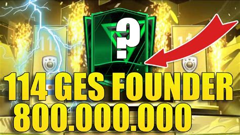 OMG 114 GES FOUNDER SPIELER GEZOGEN 800 000 000 Coins Insgesamt