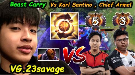 VG 23savage Anti Mage 11K MMR Carry Insane Farm Vs Karl Armel Dota 2