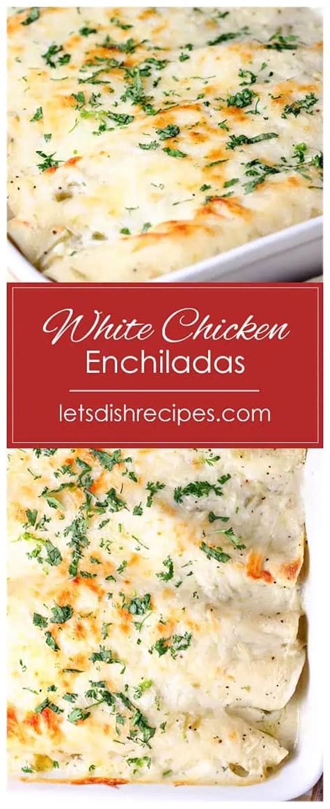 White Chicken Enchiladas With Green Chile Sour Cream Sauce — Lets Dish