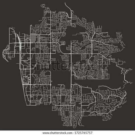 Street City Map Sandy Utah Usa Stock Vector (Royalty Free) 1725765757 ...