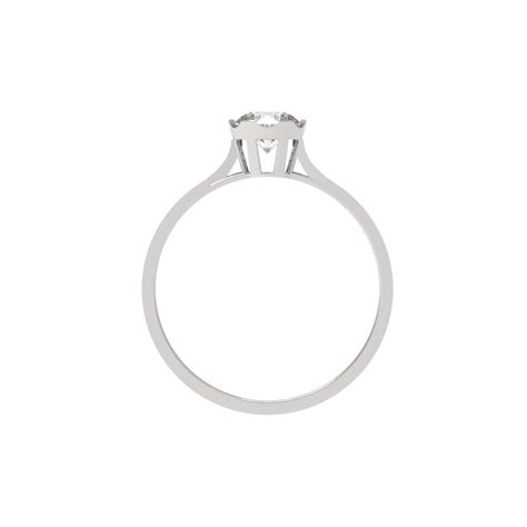 Anello Matrimonio Solitario Oro Bianco 18k Diamante 1 Carato