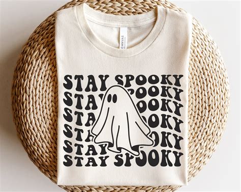 Ghost Svg Stay Spooky Svg Cute Ghost Outline Svg Scary Ghost Shirt