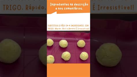 SUBSTITUA O PÃO Só 4 INGREDIENTES SEM TRIGO Rápido Fácil e Barato