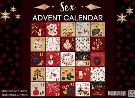 Sex Advent Calendar Couple Advent Calendar Composed Of 25 Coupons Of