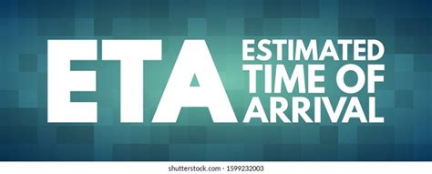 Estimated Time of Arrival Images, Stock Photos & Vectors | Shutterstock