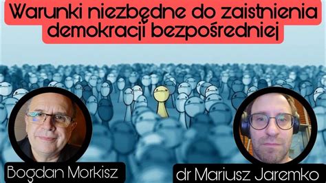 Warunki Niezbedne Do Zaistnienia Demokracji Bezposredniej Dr Mariusz