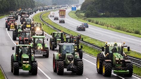 Tractor Trails Of Protesting Dutch Farmers Snarl Traffic For Hundreds