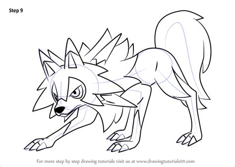 How To Draw Lycanroc Midday Form From Pokemon Sun And Moon Pokémon