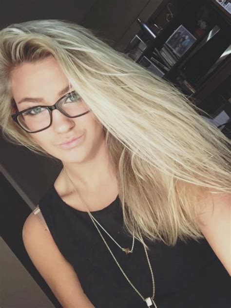 Blonde With Hair And Glasses Porn Pic