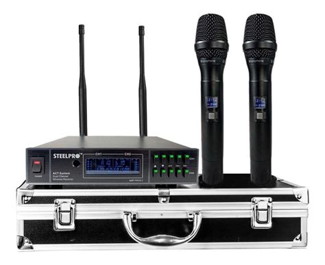 Microfono Uhf Profesional Steelpro Frecuencia Multicanal Env O Gratis