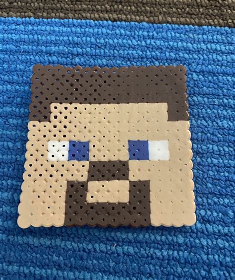 Minecraft Steve Perler Bead Perler Beads Minecraft Perler Minecraft Steve