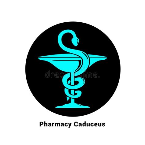 Simbolo Della Farmacia Caduceus Design Design Serpentina Medica Sfondo