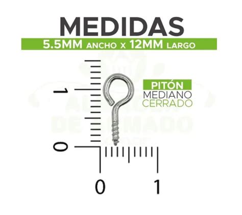 Piton Cerrado 5 5x12mm X 10 Unidades Cod MlA 1114696418 Tecknicam3d