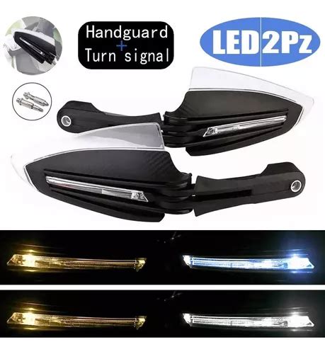 Pcs Cubre Pu Os Moto Hand Guards Universales Luz Led Motos Env O Gratis