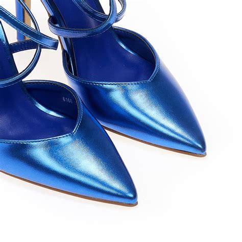 Γόβες nude δερματίνη με χιαστί λουράκια μυτερές TSOUKALAS