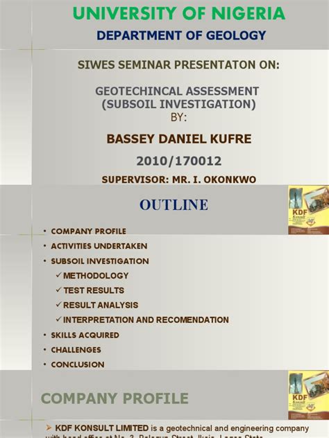 Siwes Presentation Pdf Geotechnical Engineering Solid Mechanics