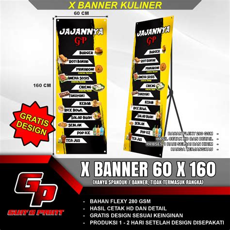 Jual Spanduk Banner Baligho X Banner Kuliner Uk X Cm Shopee