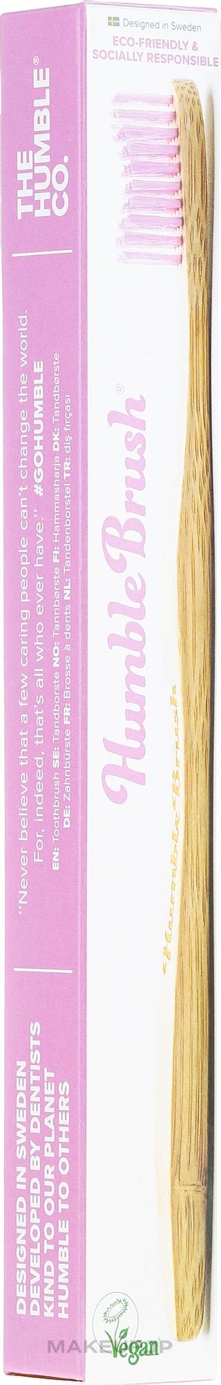 The Humble Co Adult Soft Purple Toothbrush Bamboo Toothbrush Pink