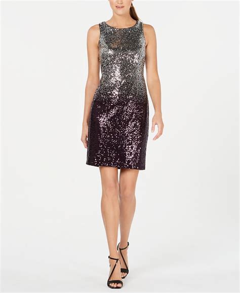 Calvin Klein Ombré Sequin Sheath Dress Macys