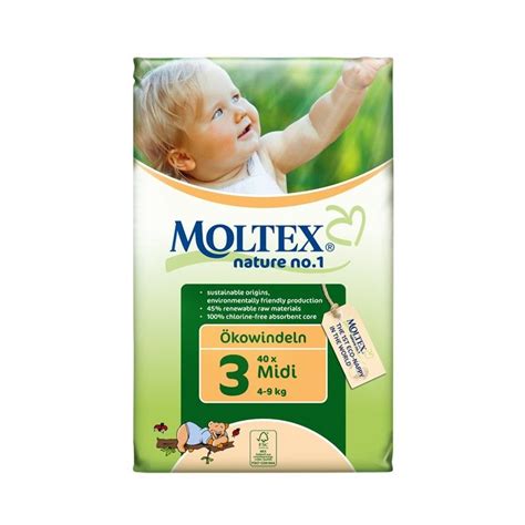 Moltex Nature No 1 Midi Nappies 4 9 Kg Single Pack 40 Nappies