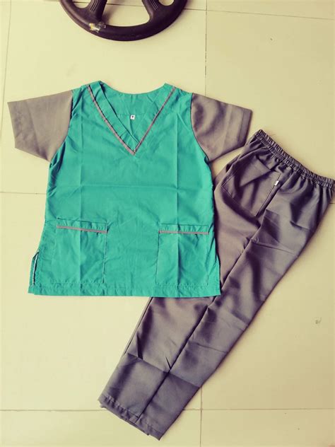 Adnscotton Scrub Suit Menthol Gray Tetoron Fabric Lazada Ph