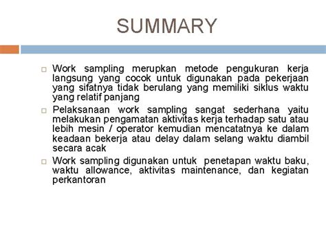 Work Sampling Apa Itu Work Sampling Sampling Pekerjaan