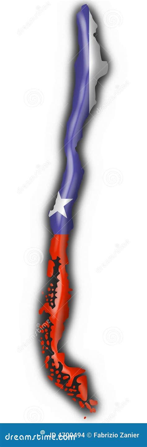 Chile Button Flag Map Shape Stock Images Image 4700494