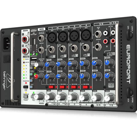 Behringer EUROPORT EPS500MP3 500-Watt 8-Channel Portable PA System ...