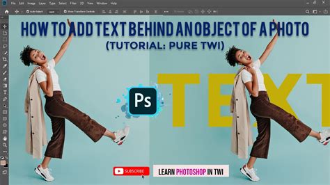 Photoshop Tutorial How To Place Text Behind An Object In A Photo