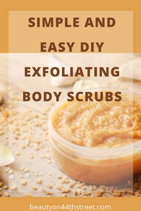 Simple And Easy Diy Exfoliating Body Scrubs Easy Diy Body Scrub Diy Body Scrub Recipes Diy