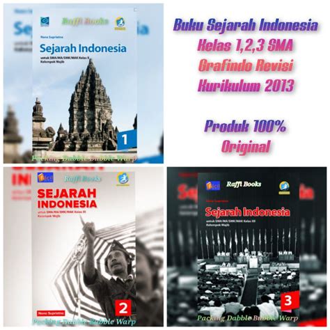 Jual Buku Sejarah Indonesia SMA Kelas 1 2 3 X XI XII K13 Revisi