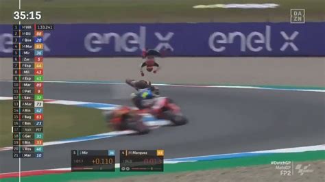 Gp Holanda Motogp La Secuencia De La Escalofriante Ca Da De Marc