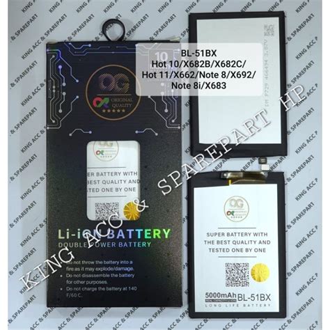 Jual NEW OG SUPER BATERAI BATRE BATTERY BL 51BX INFINIX HOT 10 X682B X682C HOT 11 X662
