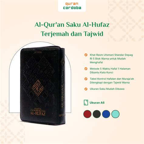 Al Quran Al Hufaz A Terjemah Tajwid Blok Warna Jaket Kalp Resleting