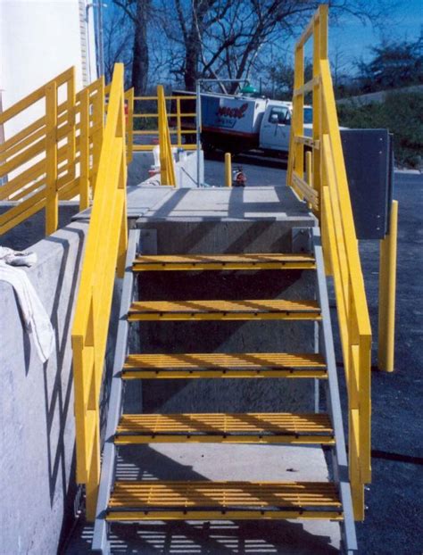 National Grating Carries A Complete Line Of Pultruded And Molded Fiberglass Stair Treads And